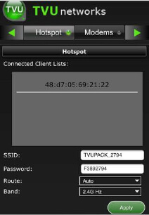 Hotspot setup and configuration