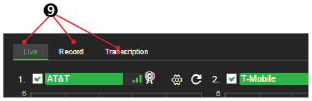 Mode selection and mode indicator lights