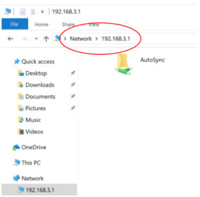 Network IP connection and Autosync folder