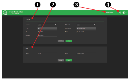 Network setup window