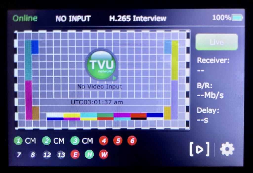 RVF control screen