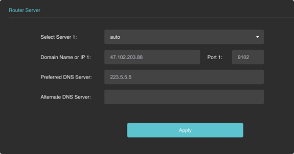 Router server - Auto mode