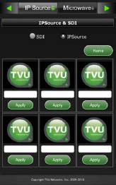 TVU MLink IP Source selections