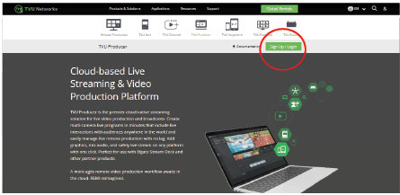 TVU Producer login