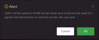 VLAN alert message