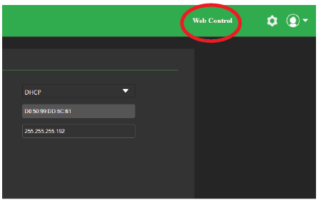  TVU Network setup interface Web Control icon