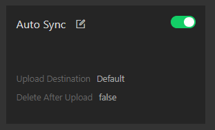 Auto Sync Upload destination