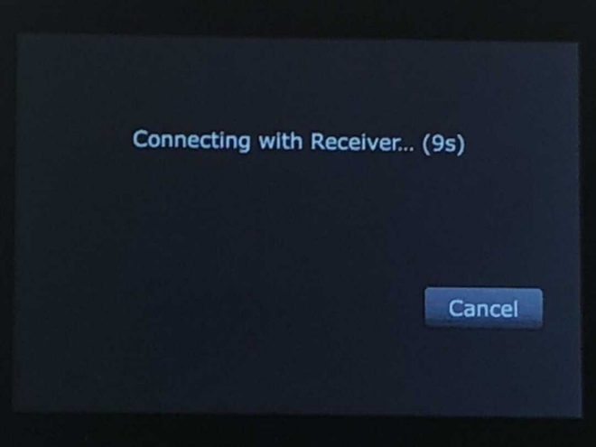 connecting with receiver screen