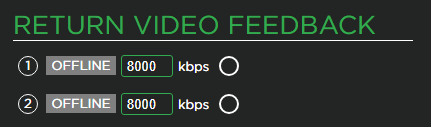 RVF panel Station status indicators