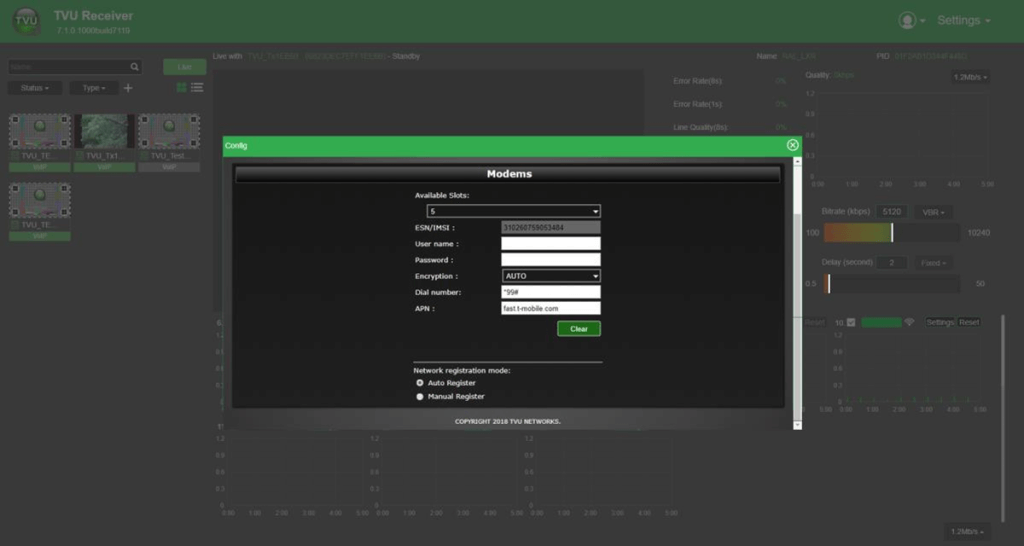 manual modem config