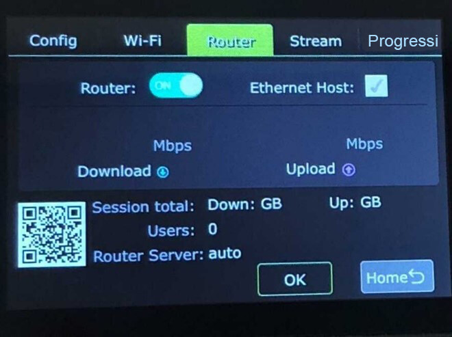 Router tab - settings ON