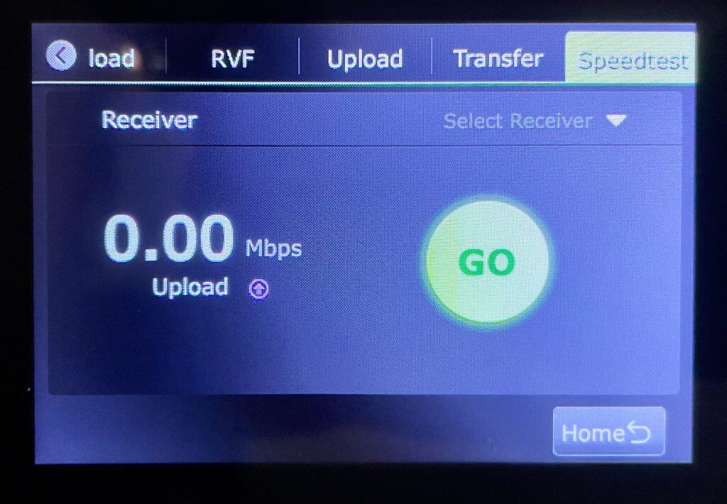 Speedtest tab