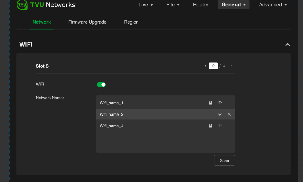 video config WiFi