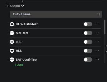 IP Output selections