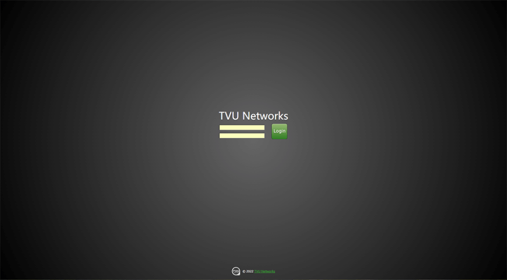 TVU Networks Sign in page