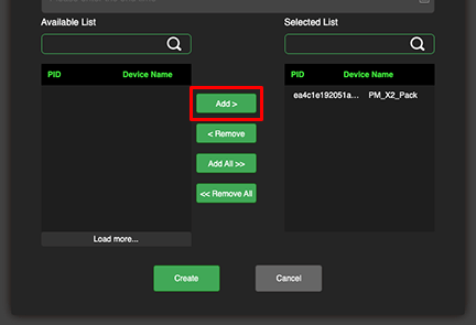 Add Grid source to Selected column