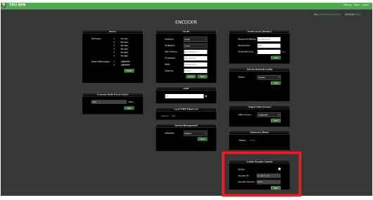 Enable decoder control panel