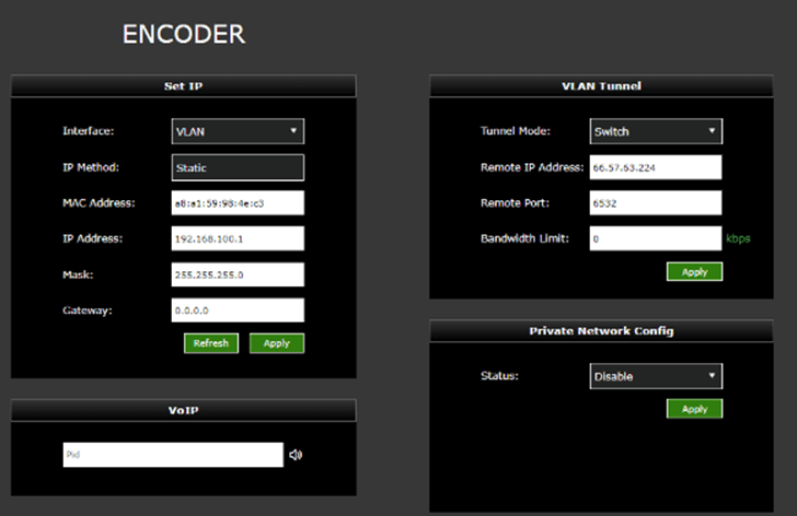 Encoder router client configuration