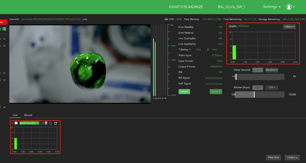 G-Link transmission status