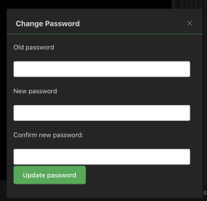 WebR change Password dialog