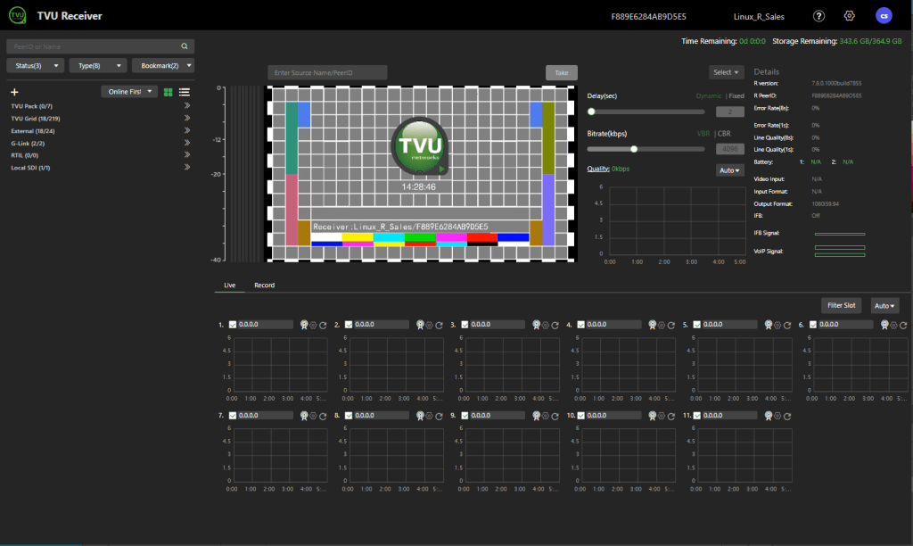 Advanced Control page