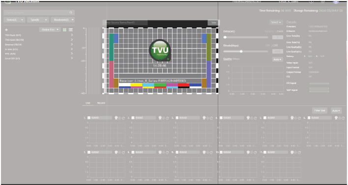 Advanced Control page - Video preview panel