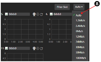 Histogram scale drop-down menu