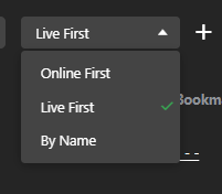 Live first menu