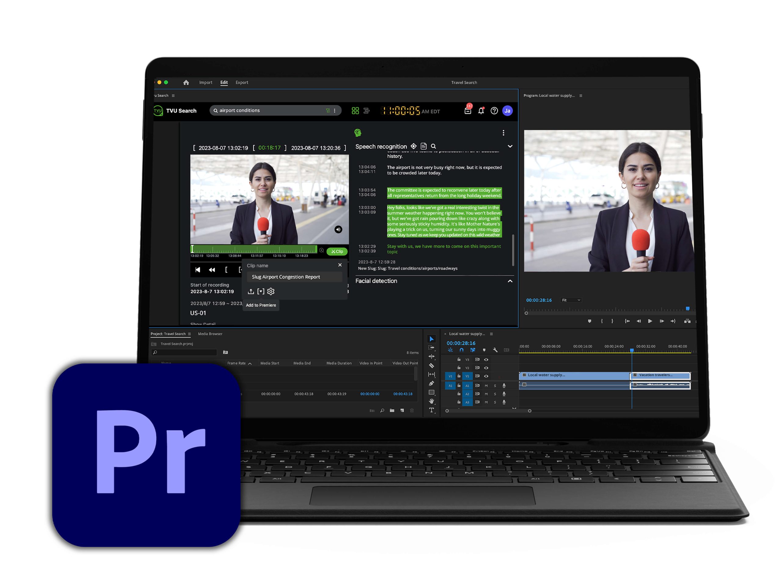 TVU Search plugin for Adobe Premiere Pro