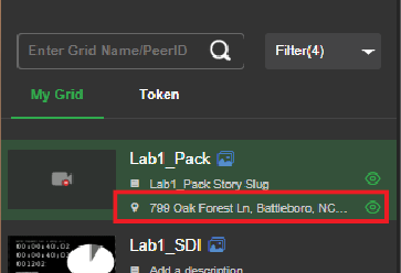 My Grid tab location information
