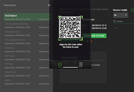 Scan the Token code