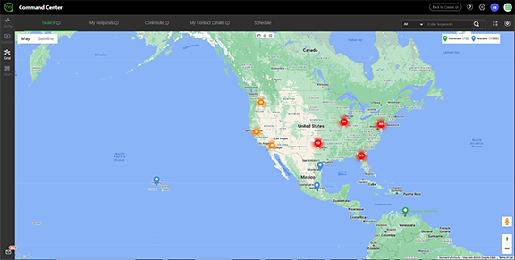 Search location map view