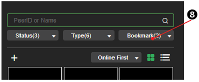 Source Bookmark drop-down menu