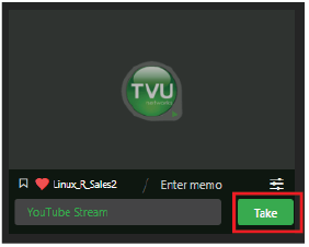 Take a source live button