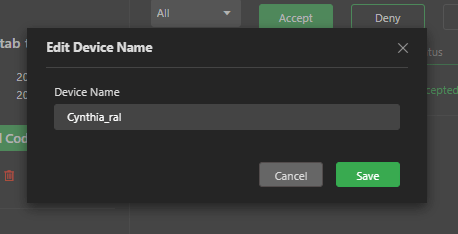 Edit device name