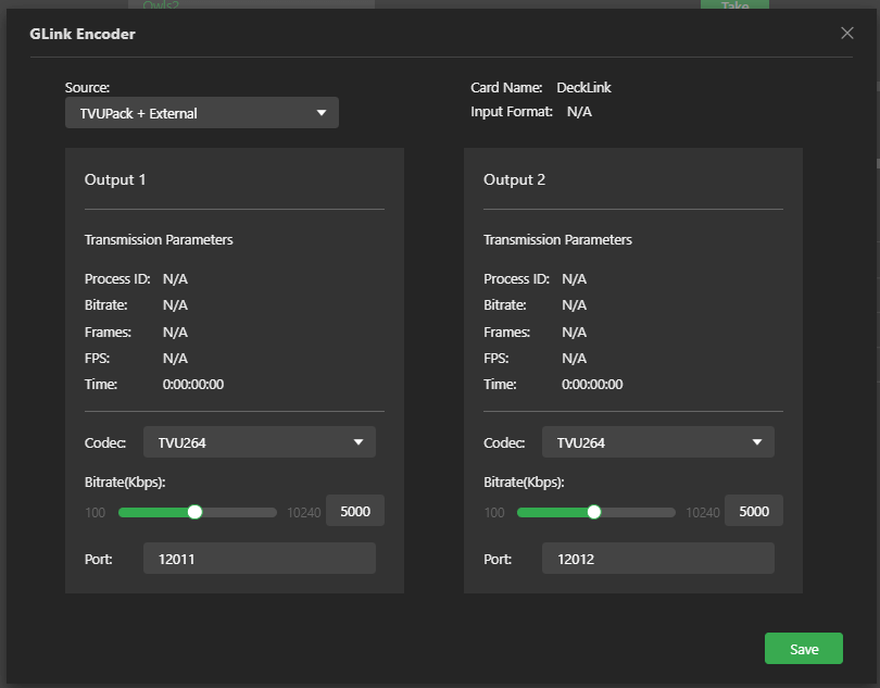 setting glink encoder window