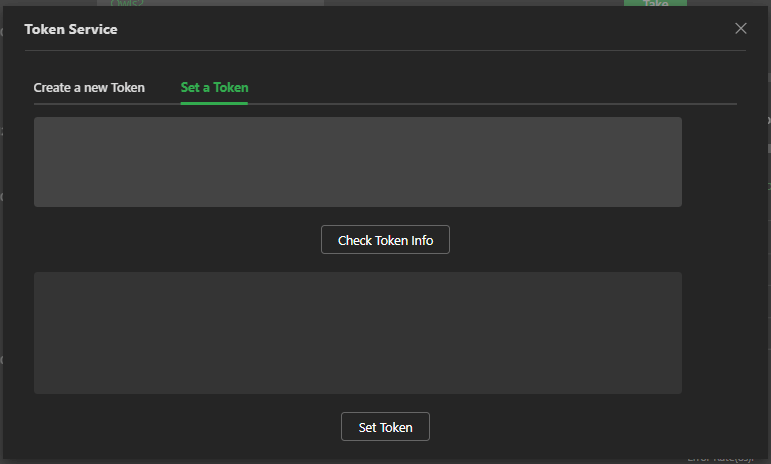 setting token service set token