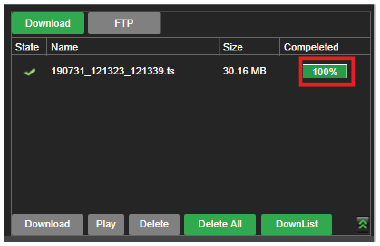 FIle management download status