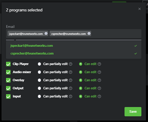 Adding collaborators and functions