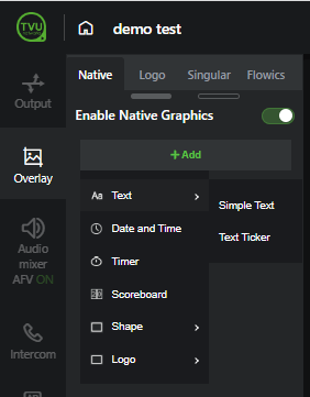 native tab options