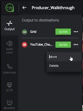 output menu