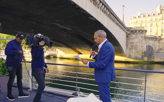 Paris 2024 Remote Production REMI and Cloud Production - Talkshow - Live broadcast from boat with France.tv