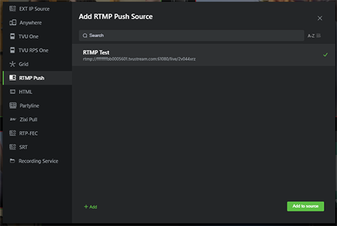 RTMP add to source