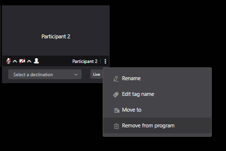 Remove participant from program