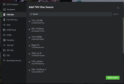 add tvu one source