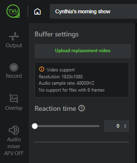 Buffer replacement video