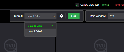 gallery view receiver selection