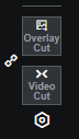 overlay and video cut buttons