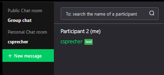 Participant chat panel notification