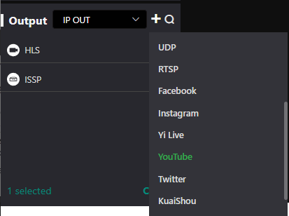 Add IP Out destination selection